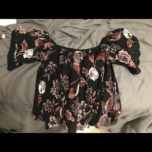 Off the shoulder crop top